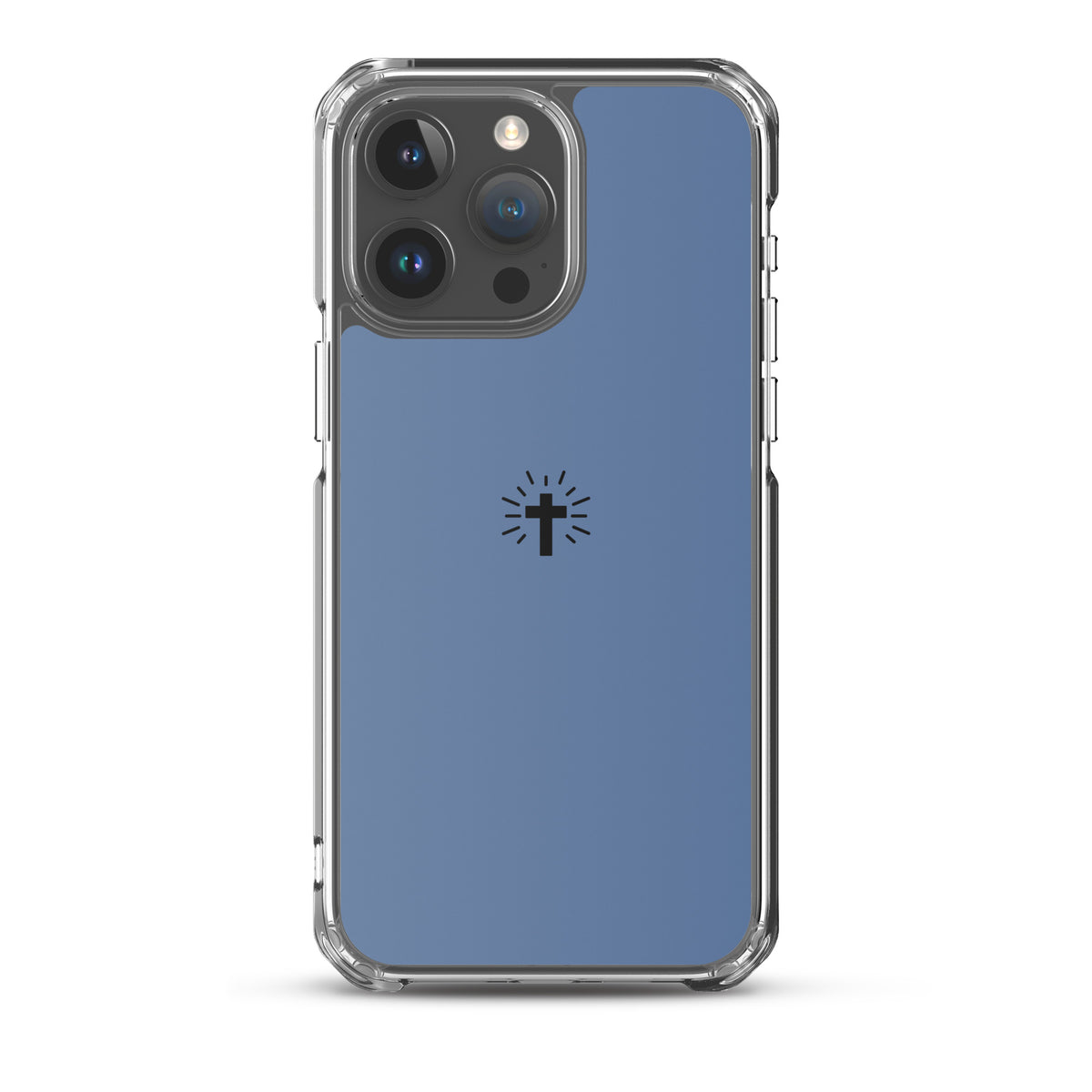 Cross (blue) - Clear Case for iPhone®