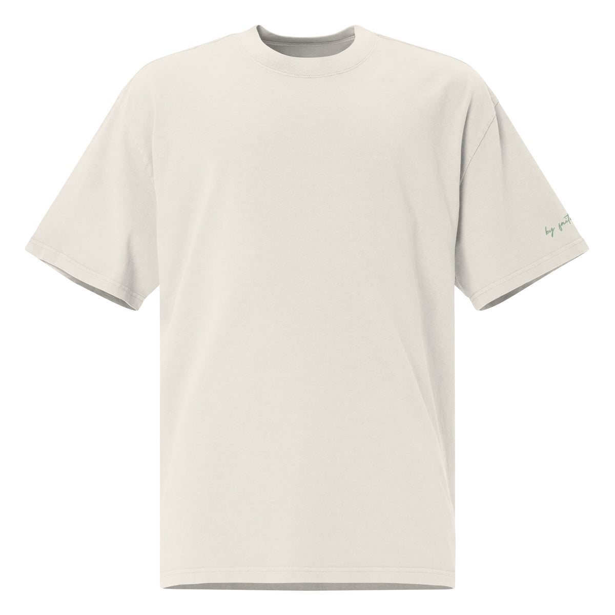 FOR HIS GLORY - Oversized faded tee (bone white; back print)