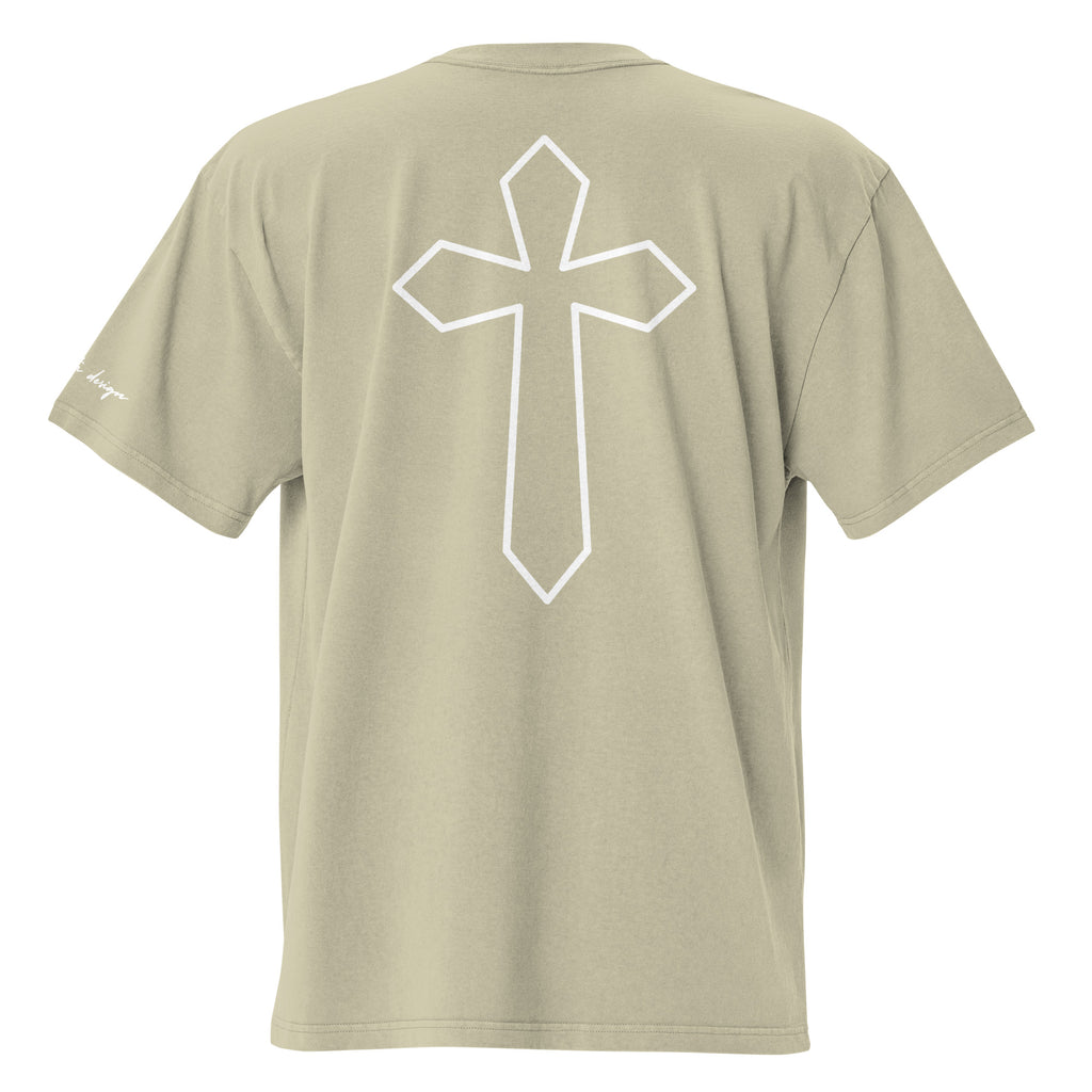CROSS - Oversized faded tee (soft green)