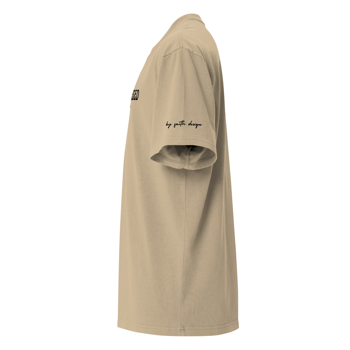 UNSTRESSED - Oversized faded tee (beige)