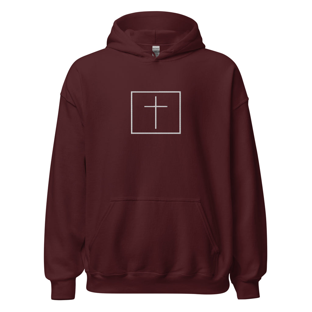 White cross - Cozy hoodie (5 colours)