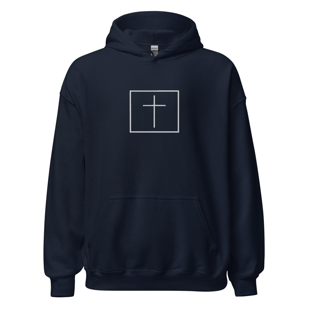 White cross - Cozy hoodie (5 colours)