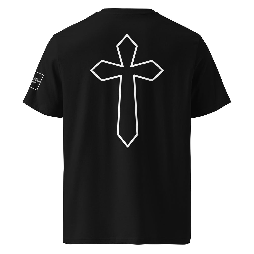 White cross - Unisex organic cotton tee (7 colours)